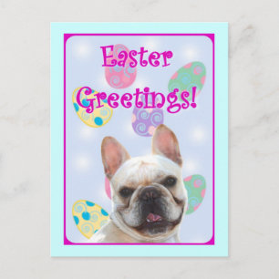 Pasen Groeten Franse Bulldog Feestdagenkaart