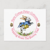 Pasen - Hier komt Peter Cottontail Feestdagenkaart (Voorkant)