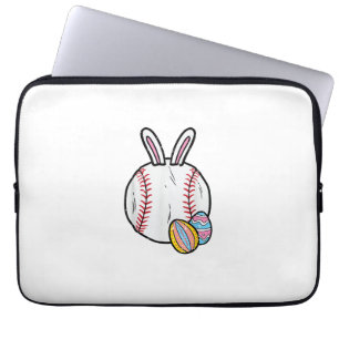 Pasen Honkbal Konijn Sport Mannen Jongens Kinderen Laptop Sleeve