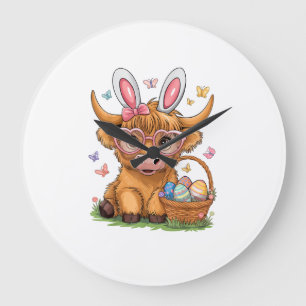 Pasen Hooglandrund Cute Paashaas Boer W Grote Klok