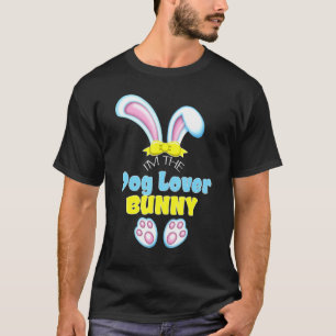 Pasen ik ben de Hondenliefhebber bunny Family East T-shirt