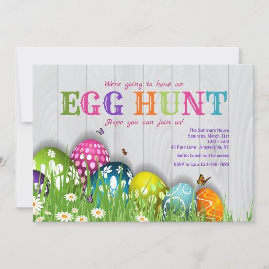 Pasen in de tuin kaart (Voorkant)