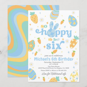 Pasen is zo blij om zes jongens jarig te zijn kaart