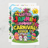 Pasen Jammin' Carnaval Style kaarten (Voorkant / Achterkant)