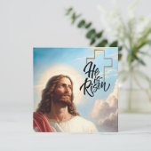 Pasen. Jezus Christus schilder Feestdagenkaart (Staand voorkant)