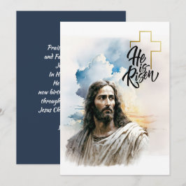 Pasen. Jezus Christus schilder Feestdagenkaart