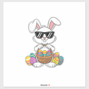Pasen Jongens Meisjes Kinderen Peuter Konijn Paash Sticker