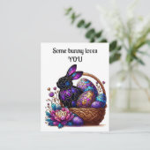 Pasen kaart helder mooie konijn ontwerp (Staand voorkant)