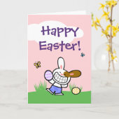 Pasen kaart met Boony (Gele Bloem)