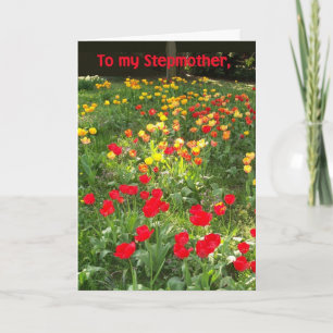 Pasen Kaart voor Stepmoeder - Tulpen