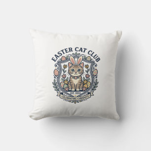 Pasen Kat Kat Grafische Tee Kunst - Pasen Kat Club Kussen
