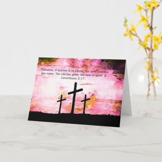 Pasen kerstkaart kaart (Gele Bloem)