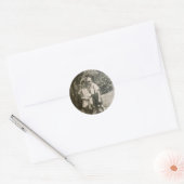 Pasen kinder ronde sticker (Envelop)