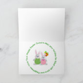 Pasen - Kleindochter - Trein/Bunnies/Ballonnen Feestdagen Kaart (Binnen)