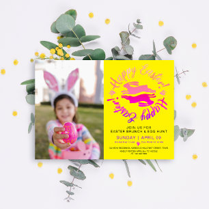 Pasen Kleurrijke Brunch Egg Hunt Bunny Foto Kaart