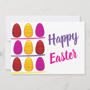 Pasen Kleurrijke Happy Easter Eggs Pasen Feestdagenkaart