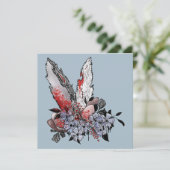 Pasen komt met Konijn Horror Kaart (Staand voorkant)