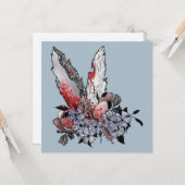 Pasen komt met Konijn Horror Kaart (Voorkant / Achterkant in situ)