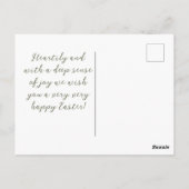 Pasen Konijn Ansichtkaart Briefkaart (Achterkant)