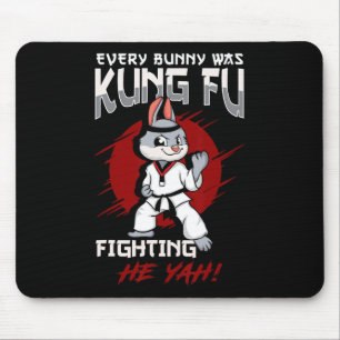 Pasen Konijn Karate Elk Konijn Was Kung Fu Strijd Muismat