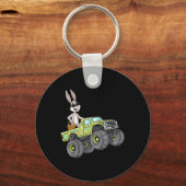Pasen Konijn Rijden Monster Truck Leuke Jongens Me Sleutelhanger (Achterkant)