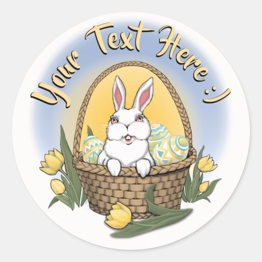 Pasen Konijn Stickers Op Maat Gemaakte Pasen Stick (Voorkant)