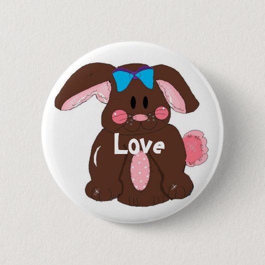 Pasen Konijn Tijd Ronde Button 5,7 Cm (Voorkant)
