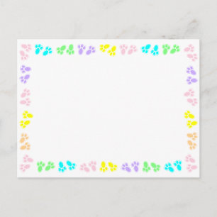 Pasen Konijn Voeten Aangepaste Rand  Briefkaart