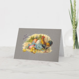 Pasen - Kuikens, Eitjes & Haan - Antiek Briefkaart