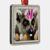 Pasen Lemur Metalen Ornament (Rechts)