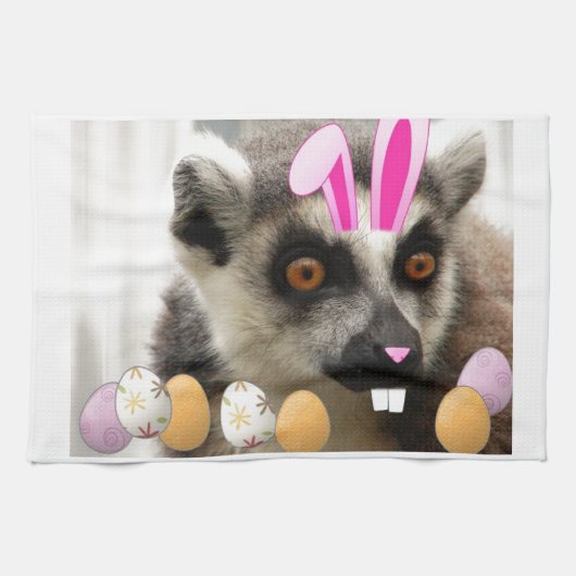 Pasen Lemur Theedoek (Horizontaal)