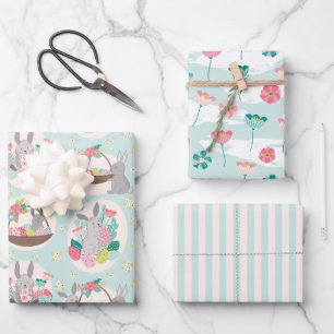 Pasen lente inpakpapier set van 3 vel