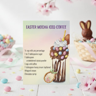 Pasen Lente Mocha Koffie Drank Recept  Briefkaart