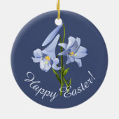 Pasen Lily Bouquet Keramisch Ornament (Achterkant)