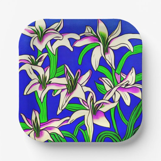 Pasen Lily Papieren Bordje (Voorkant)