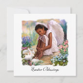 Pasen. Little Afro Angel Flat Kaarten (Voorkant)