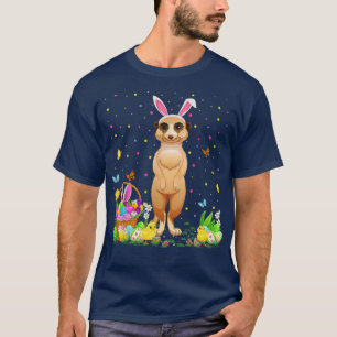 Pasen Meerkat Bunny Egg Hunting Meerkat Easter Su T-shirt