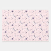 Pasen Meisje Konijn Gepersonaliseerde Naam Roze Pa Inpakpapier Vel (Voorkant 2)