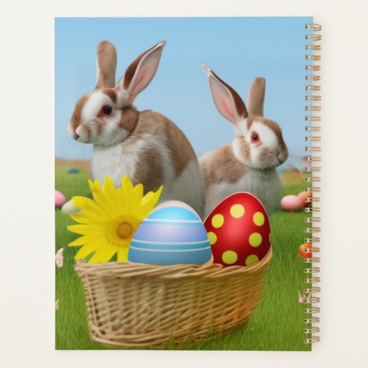 Pasen met Bunny voor een positieve stemming Planner (Achterkant)