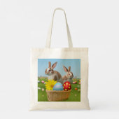 Pasen met Bunny voor een positieve stemming Tote Bag (Achterkant)