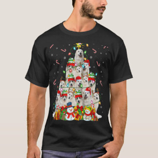 Pasen met kerstverlichting Grote Pyreneeën Hond Ke T-shirt