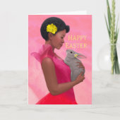 Pasen met konijn. Wenskaart Kaart (Voorkant)