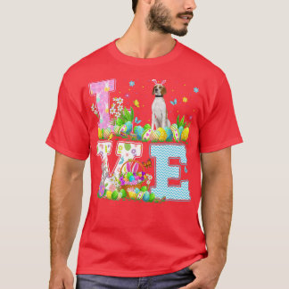 Pasen met liefdesliefde Engels pointer Dog Pasen T-shirt