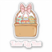 Pasen met oegenhunt, bewerkbaar sticker (Voorkant)
