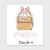 Pasen met oegenhunt, bewerkbaar sticker (Vel)