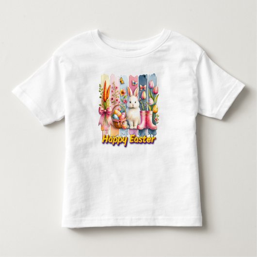 Pasen met verfstreken  kinder shirts (Voorkant)