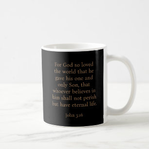 Pasen minimalistisch modern monogram Johannes 3:16 Koffiemok