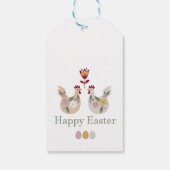 Pasen naadloos patroon met kip. cadeaulabel (Achterkant)