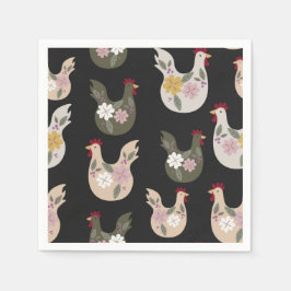 Pasen naadloos patroon met kip. servet