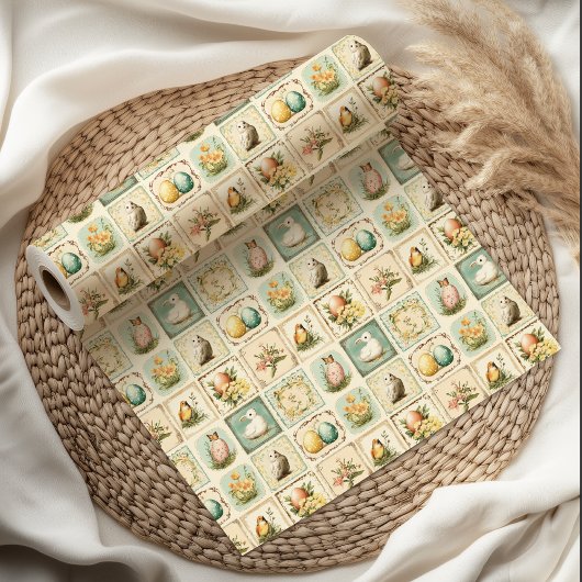  Pasen | nostalgische bloem Cadeaupapier